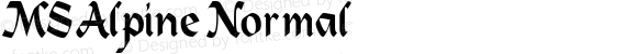 MSAlpine Normal Macromedia Fontographer 4.1 24/4/1999