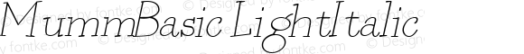 MummBasic LightItalic