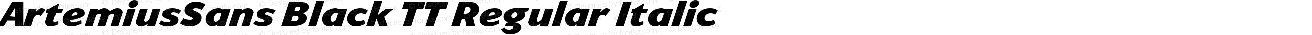ArtemiusSans Black TT Regular Italic