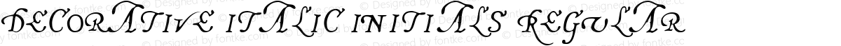 Decorative Italic Initials Regular