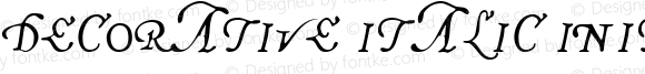 Decorative Italic Initials Regular