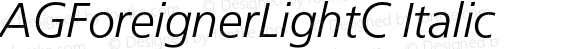 AGForeignerLightC-Italic