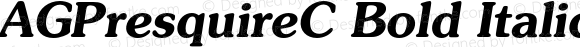 AGPresquireC Bold Italic