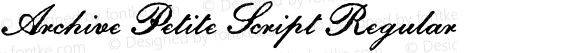 Archive Petite Script