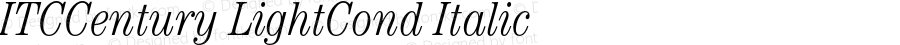 ITCCentury LightCond Italic