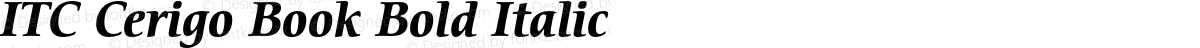 ITC Cerigo Book Bold Italic