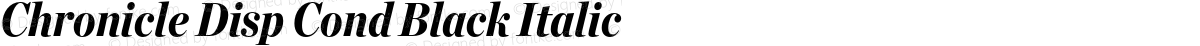 Chronicle Disp Cond Black Italic