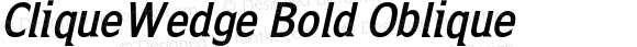 CliqueWedge Bold Oblique