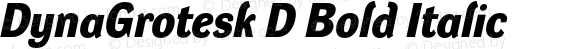DynaGrotesk D Bold Italic