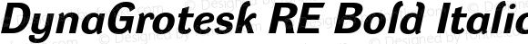 DynaGrotesk RE Bold Italic 001.000