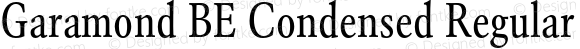 Garamond BE Condensed Regular