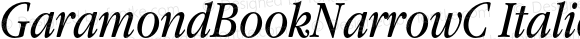 GaramondBookNarrowC Italic