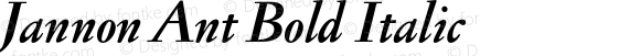 Jannon Ant Bold Italic