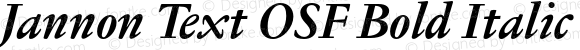 Jannon Text OSF Bold Italic