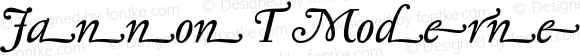 Jannon T Moderne Swash Italic