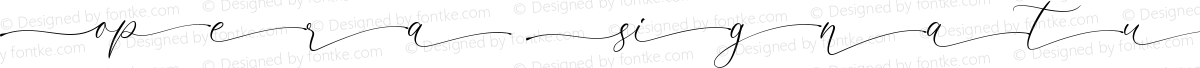 Opera Signature Script Swash