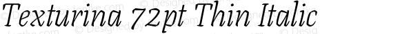 Texturina 72pt Thin Italic