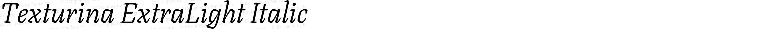 Texturina ExtraLight Italic