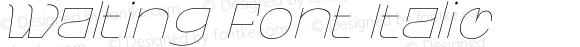 Walting Font Italic