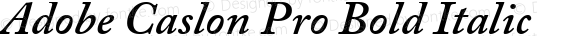 Adobe Caslon Pro Bold Italic