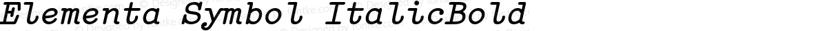 Elementa Symbol ItalicBold