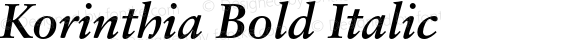 Korinthia Bold Italic