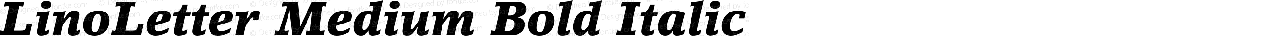 LinoLetter Medium Bold Italic