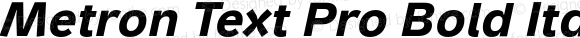 Metron Text Pro Bold Italic