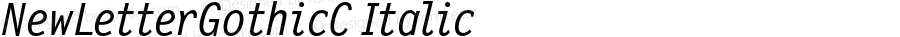 NewLetterGothicC Italic