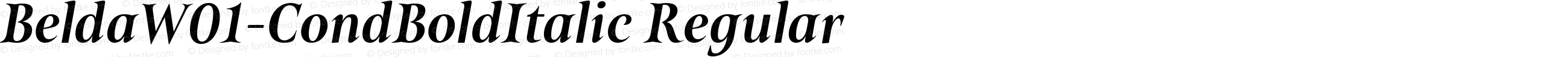 Belda W01 Cond Bold Italic