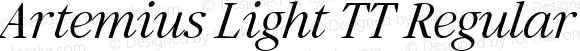 Artemius Light TT Regular Italic