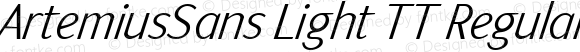 ArtemiusSans Light TT Regular Italic