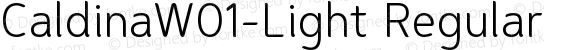 CaldinaW01-Light Regular Version 1.001