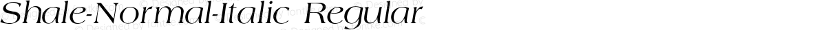 Shale-Normal-Italic Regular