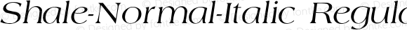 Shale-Normal-Italic Regular