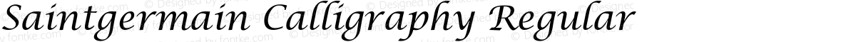 Saintgermain Calligraphy Regular