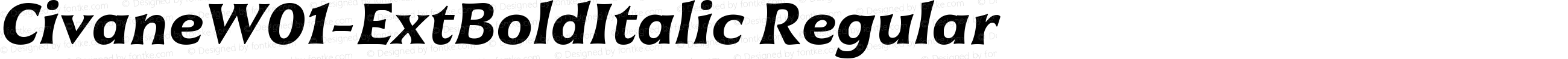 Civane W01 Ext Bold Italic