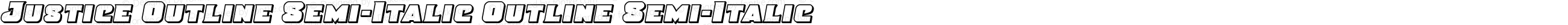 Justice Outline Semi-Italic