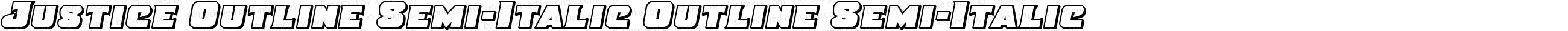 Justice Outline Semi-Italic