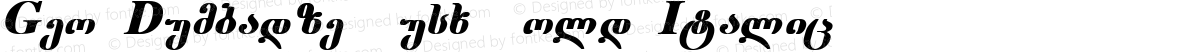 Geo Dumbadze Nusx Bold Italic