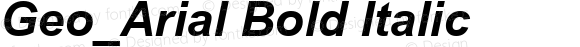 Geo_Arial Bold Italic MS core font:v1.00