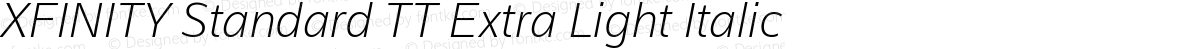 XFINITY Standard TT Extra Light Italic