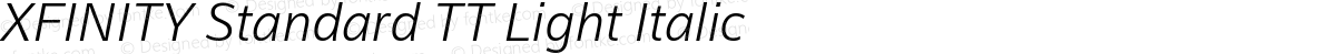 XFINITY Standard TT Light Italic