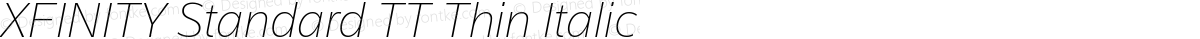 XFINITY Standard TT Thin Italic