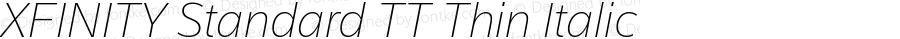 XFINITY Standard TT Thin Italic