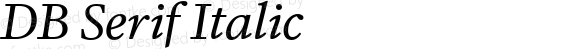 DB Serif Italic