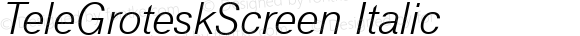 TeleGroteskScreen Italic