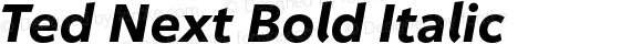 Ted Next Bold Italic