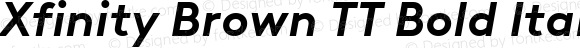 Xfinity Brown TT Bold Italic