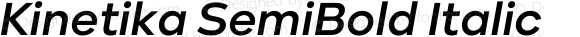Kinetika SemiBold Italic